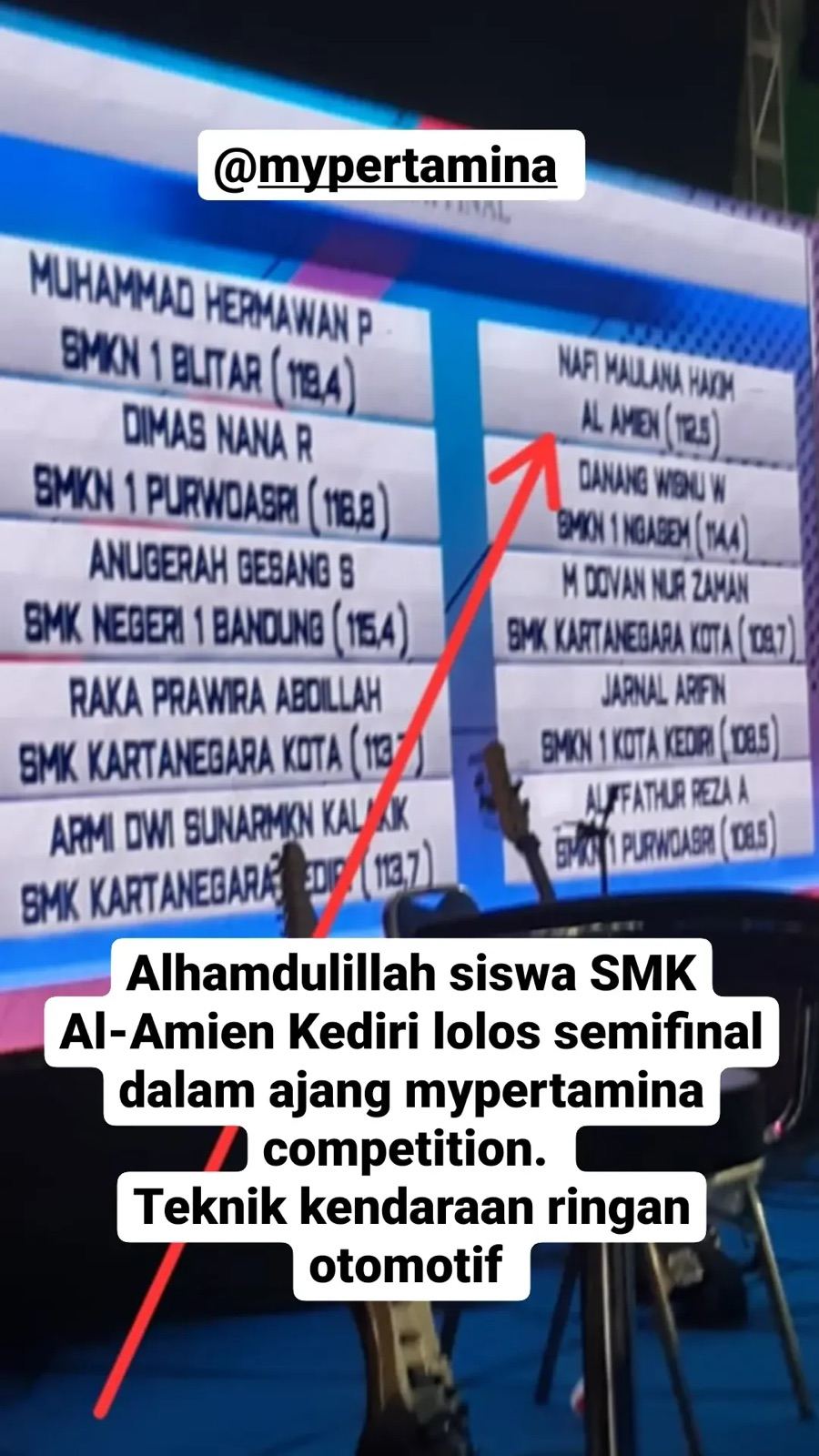 Semifinalis My Pertamina Competition Kategori Teknik Kendaraan Ringan Otomotif